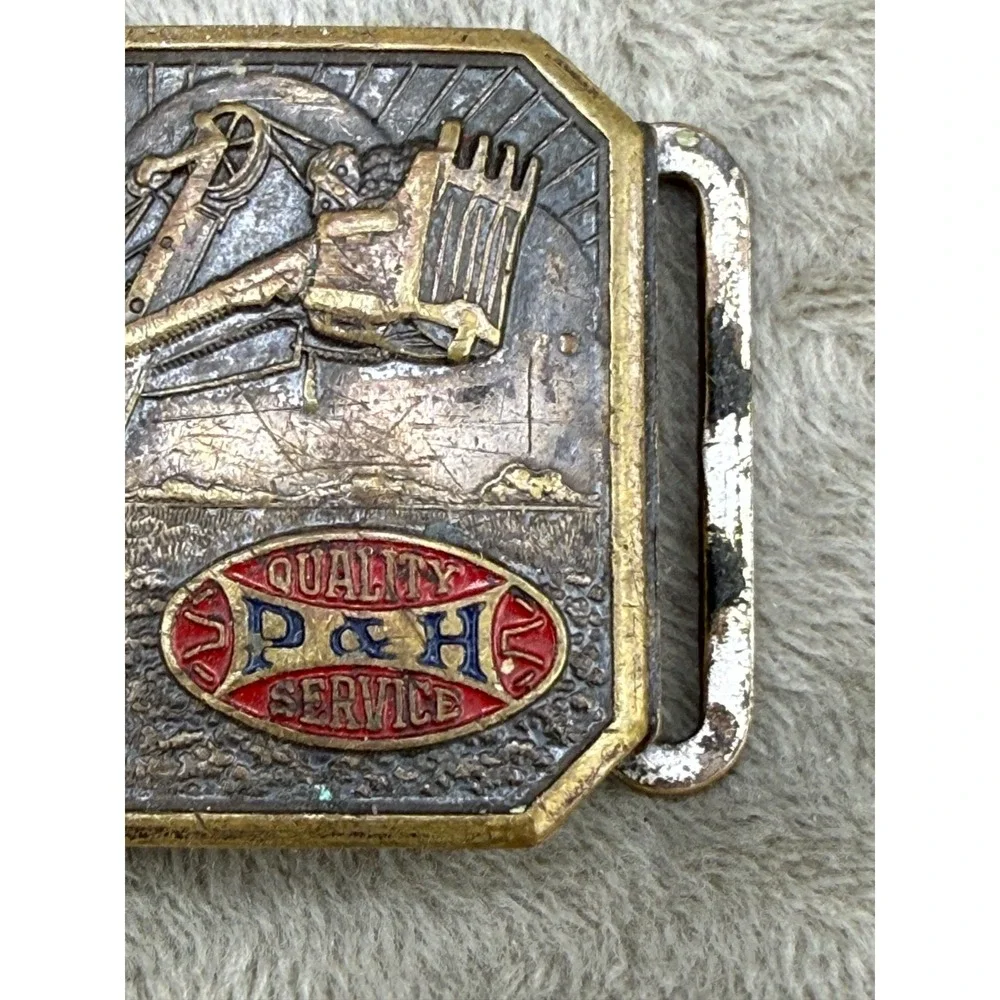 Vintage Construction Belt Buckle P&H Pawling Harnischfeger 